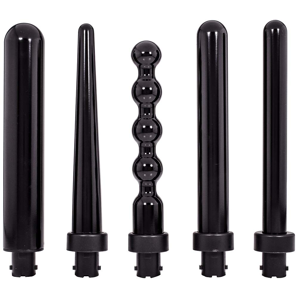 Nu Me Lustrum 5 Tourmaline Infused Ceramic Curling Wands (19mm, 25mm, 32mm, 13mm 25mm Reverse And Pearl)