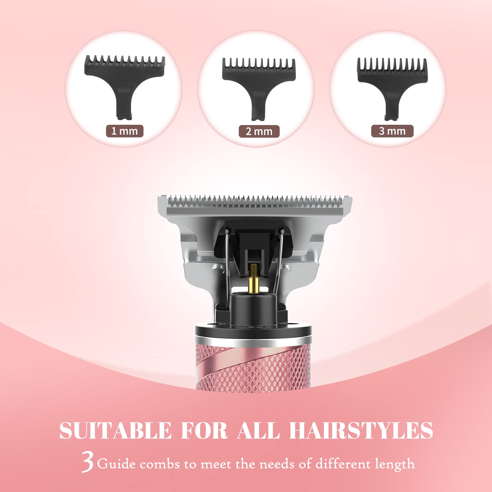 Ufree Hair Clippers + T-Blade Hair Trimmer Kit, Clippers for Hair Cutting Kit Cordless Clippers for Men Women Kids Barber Grooming Kit for Household (Silver)