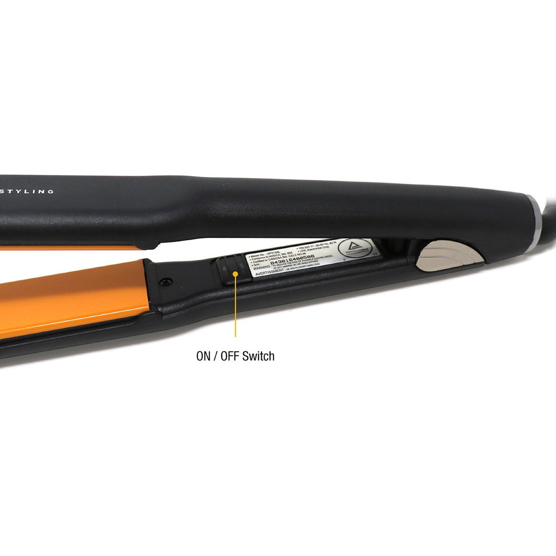 GlamPalm Classic Ceramic Hair Styling Flat Iron, 1 1/4 Inch
