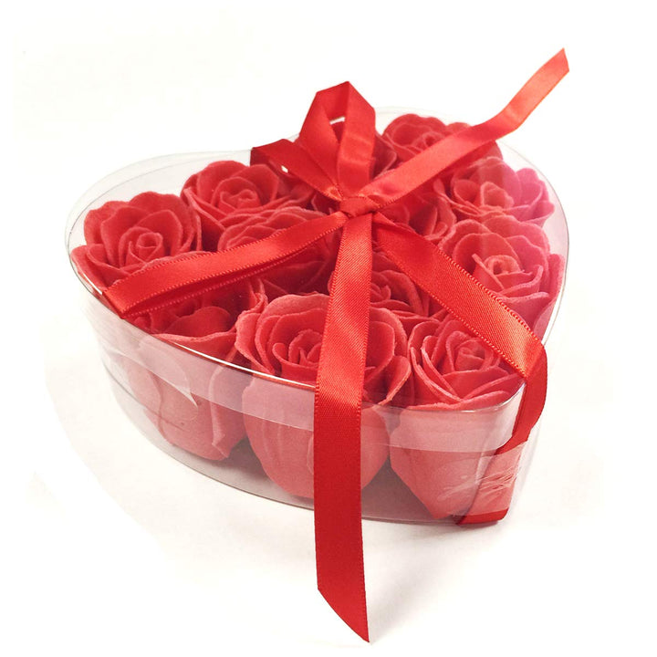 Rose Scented Red Rose Shaped Soaps (Set of 12)