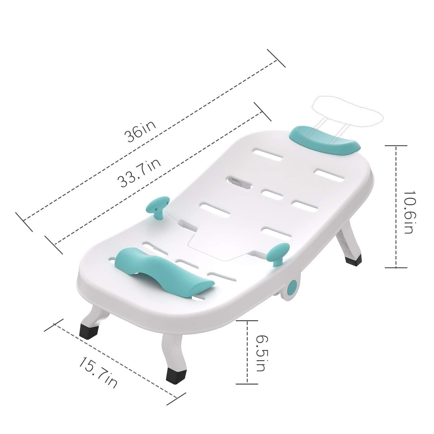 Fedicelly Kids Hair Washing Chair, Children Shampoo Chair Tear-Free, Toddler Head Hair Rinser Salon Seat for Girls Boys (Blue)