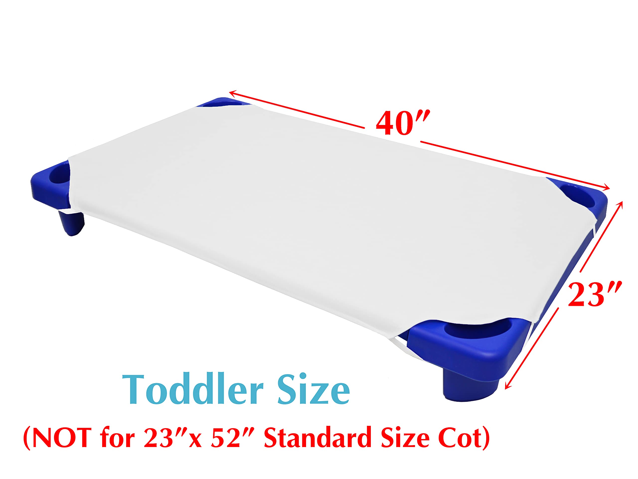 American Baby Company 100% Natural Cotton Percale Toddler Daycare/Pre-School Cot Sheet, White, 23 x 40, Soft Breathable, for Boys and Girls, 1 Count (Pack of 1)