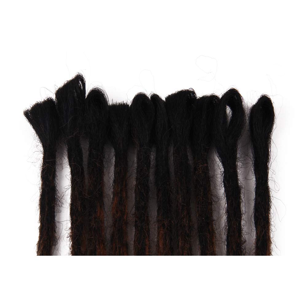 22 Inch, 2-6# : Dsoar 22 Inch Ombre Dreadlocks Synthetic Handmade Dreadlocks Hair Extensions Twist Ombre Braiding Hair Crochet Reggae Dreadlock 10 Strands/Pack Black And Deep Brow