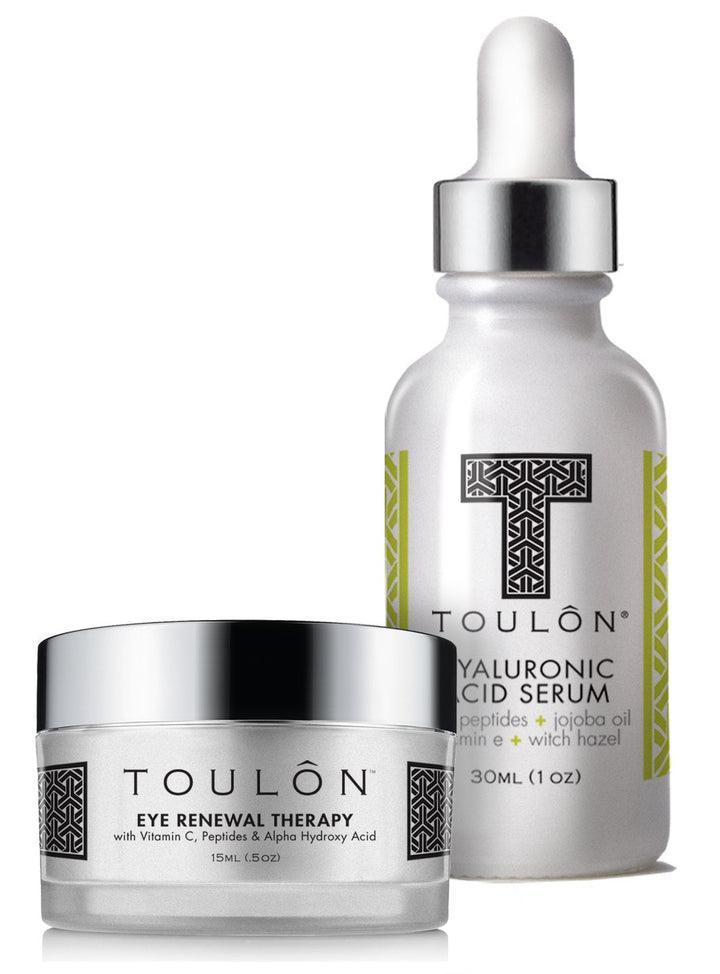 Hyaluronic Acid Anti Aging Skin Care Kits; Women Beauty Gifts: Hyaluronic Acid Serum and Eye Cream for Dark Circles & Puffiness; Perfect Gift Set for Women and Men: Natural Skin Care Set Kit