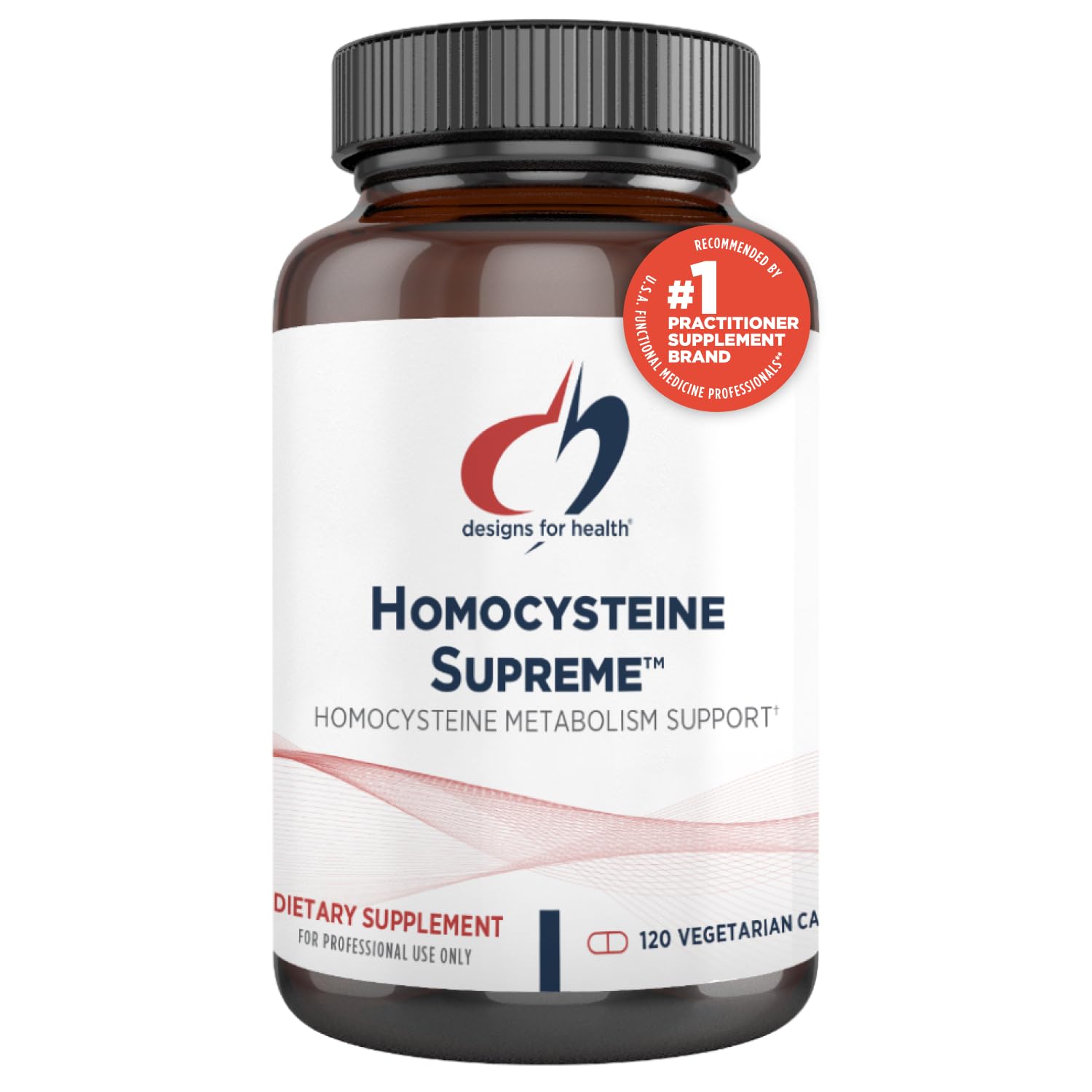 Designs for Health Homocysteine Supreme - Methylated B Vitamins with Riboflavin, B6, B12, Folate, L-Serine & TMG for Brain Support & Heart Health - Methylated Multivitamin (120 Capsules)