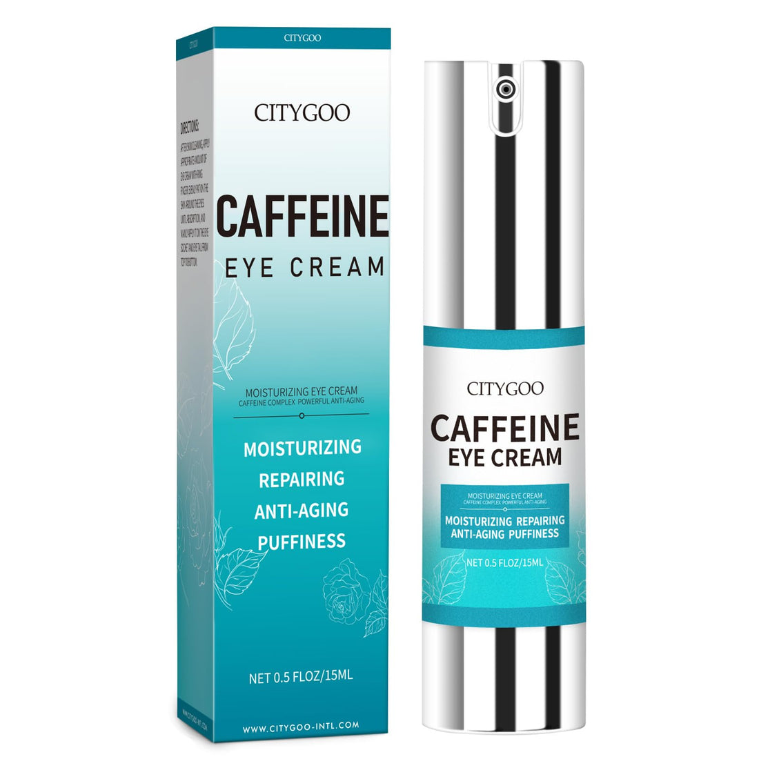 Caffeine-Infused Eye Cream: Reduced Puffiness, Dark Circles, and Wrinkle Smoothing for Morning and Evening Routine