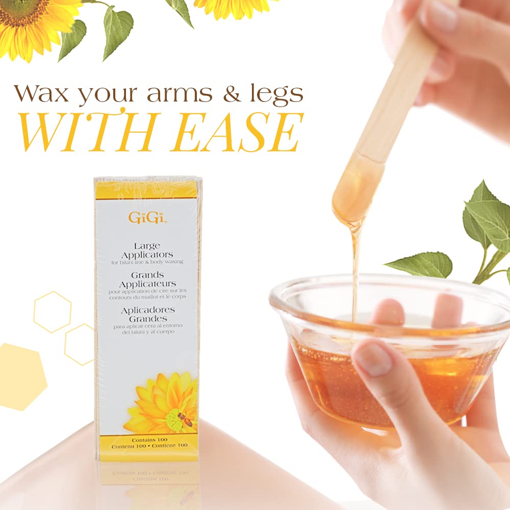 Gigi Honee Wax Applicators, Large, 100 Count