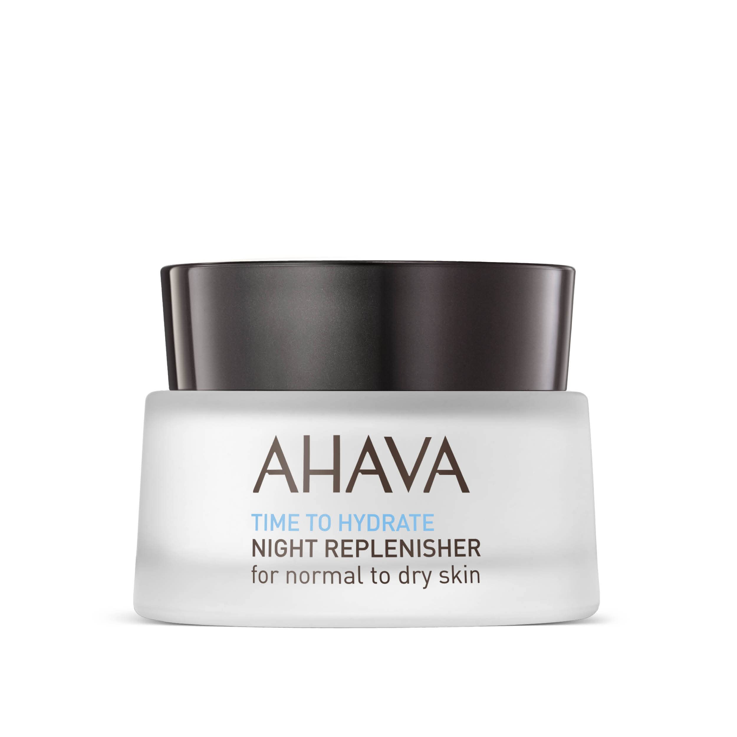 AHAVA Time To Hydrate Night Replenisher, Normal To Dry Skin - Rich & Velvety Cream for Deep Hydration, Fight Overnight Dehydration & Reinforce Skin Barrier, with Osmoter, Jojoba & Vitamin E, 1.7 Fl.Oz