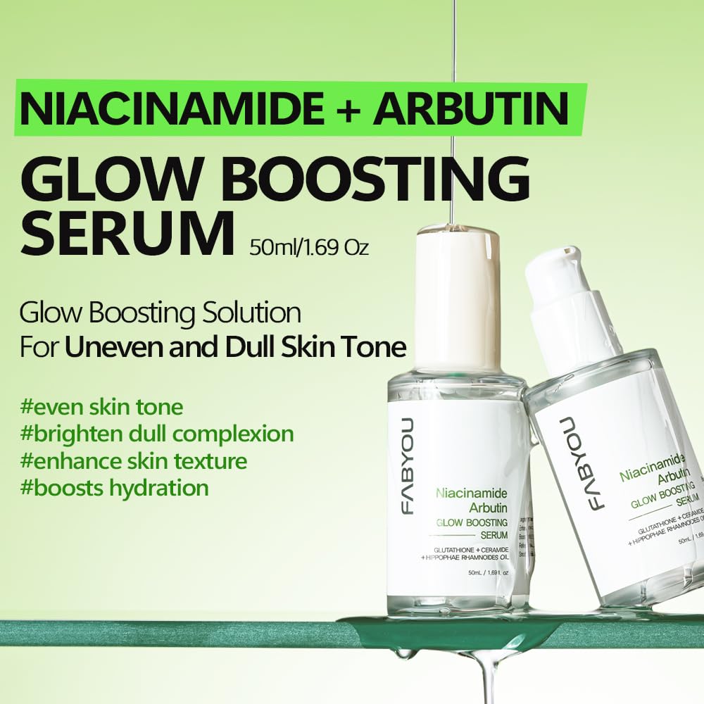 Niacinamide Arbutin Glow Boosting Serum 1.69 oz – Korean Skin Care for Radiant Skin, Deep Hydration & Even Tone with 10% Niacinamide & Arbutin, Daily Moisture Serum