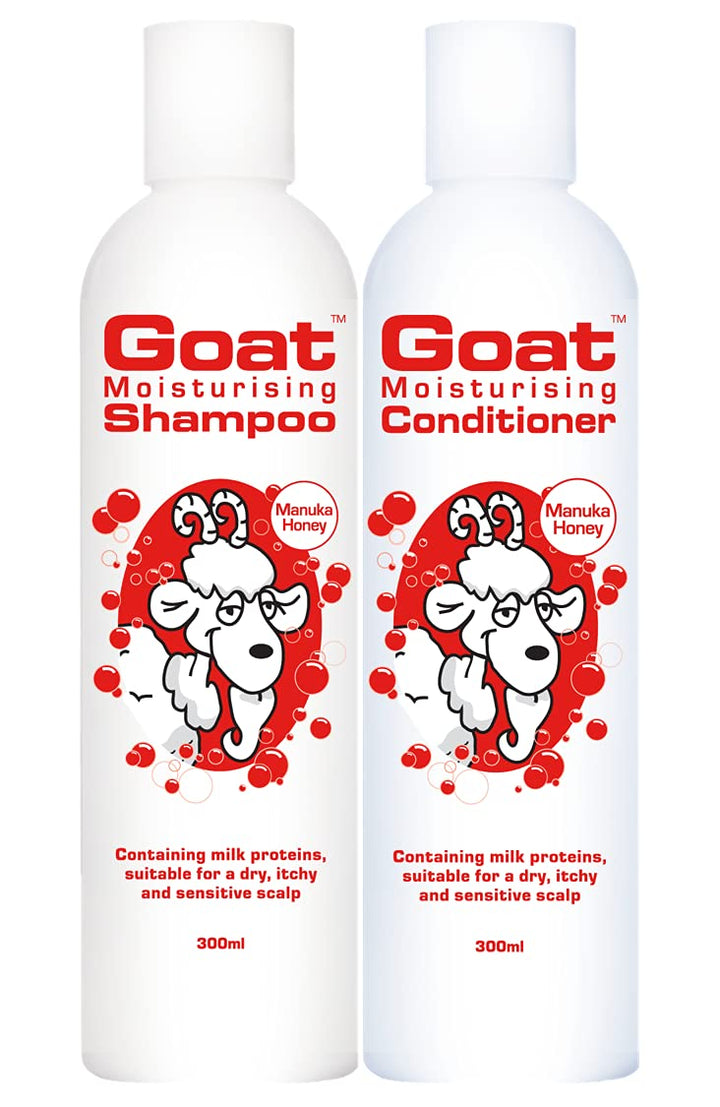 Goat Milk Soap Moisturizing Shampoo & Conditioner Value Pack - Sulfate, Paraben, and Petrochemical Free - Shampoo and Conditioner Set - Manuka Honey