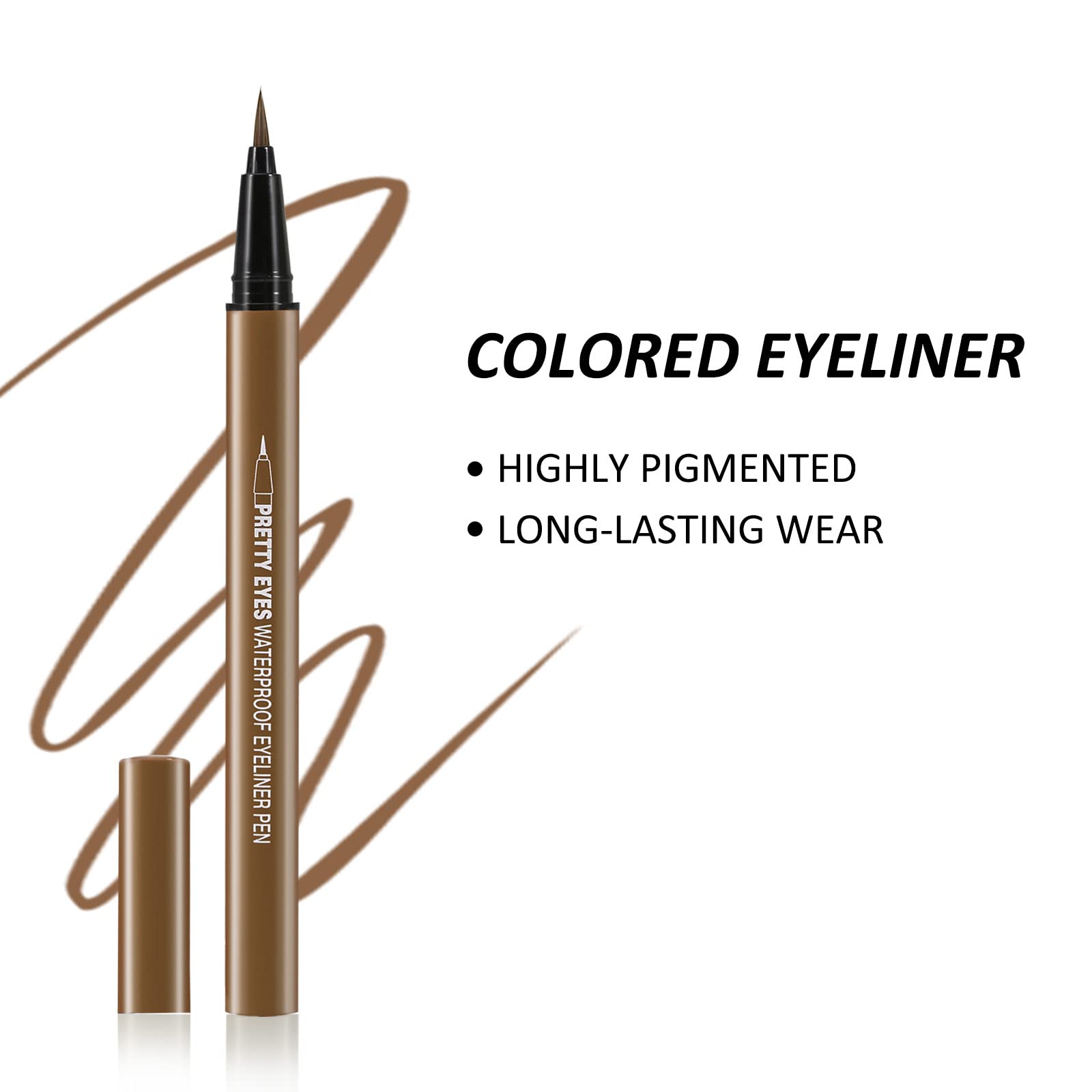 Boobeen Liquid Eyeliner Pen, Matte Eye Liner with Precision Tip, Long Lasting Eyeliner Pencil for Bold Eye Makeup, Glides on Smoothly