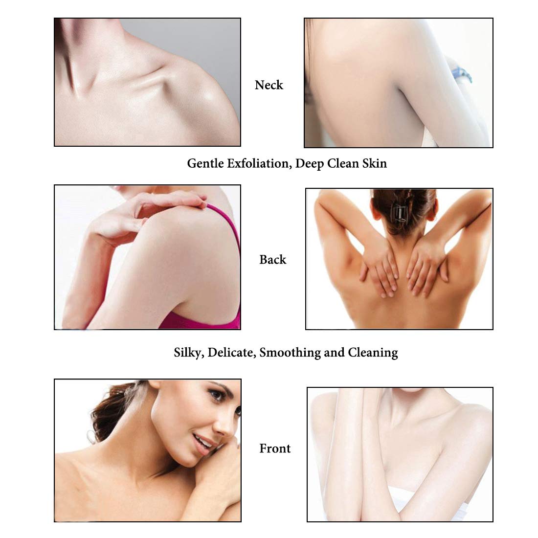 LISSOMPLUME 2 PACK Exfoliating Body Scrub Bath Towel Mitt | Large Shower Gloves Mitten | Remove Dead Skin | Double Sided Available | Men Women | Blue