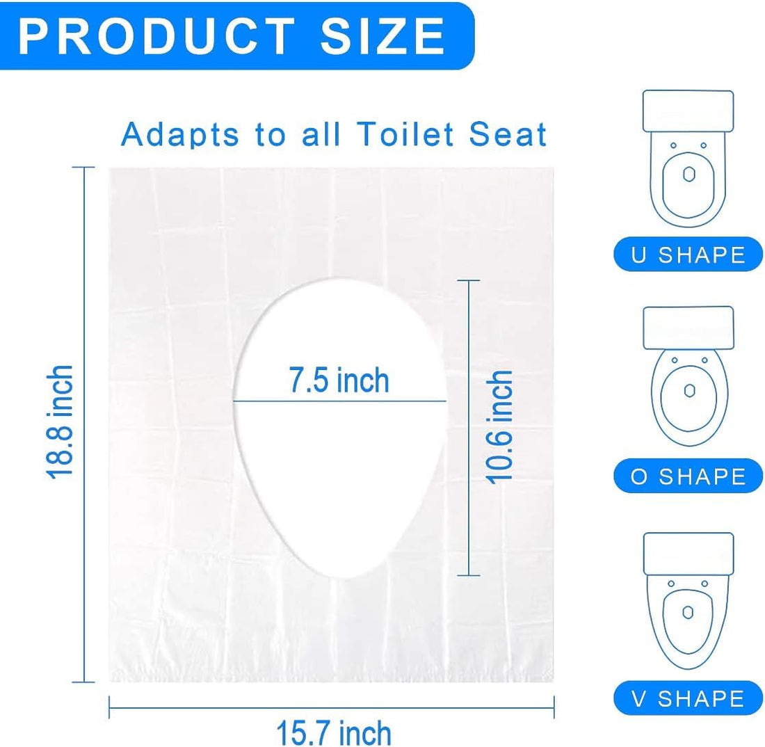 Luckyrao 50 PCS Travel Disposable Toilet Seat Cover Waterproof Portable WC Pad Toilet Mat For Baby Pregnant Mom,Independent Packing