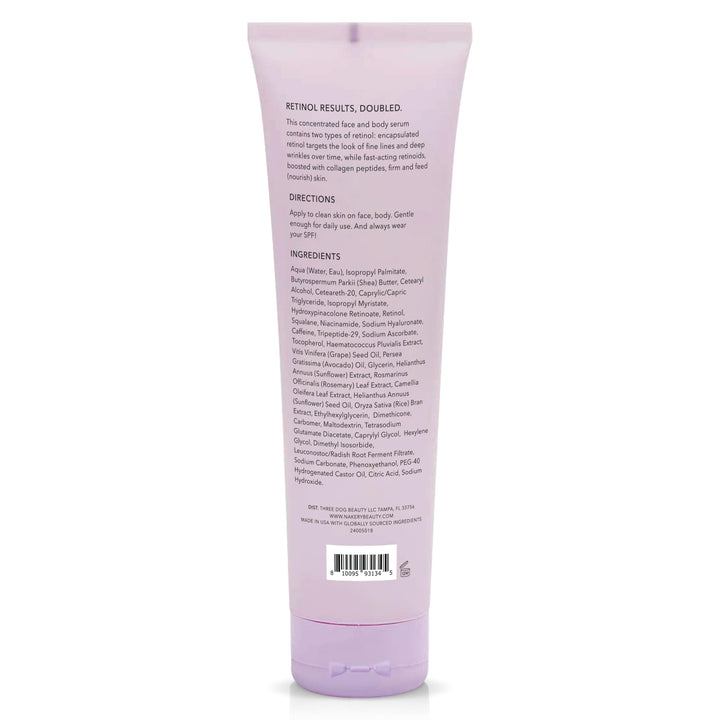 Nakery Beauty Retinol Cream - Retinol and Collagen Face Cream - Collagen Face Cream for All Skin Types - Collagen Retinol Hyaluronic Acid Cream for Wrinkles - Day & Night Cream for Women Anti Aging