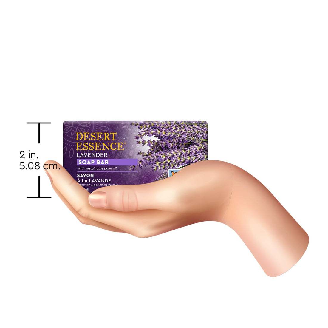 Desert Essence Lavender Soap Bar - 5 Oz - Promotes Cell Regeneration - Refreshing Rich Scent - Tea Tree Oil - Aloe Vera - Jojoba & Palm Oil - Cleanses & Soothes Skin