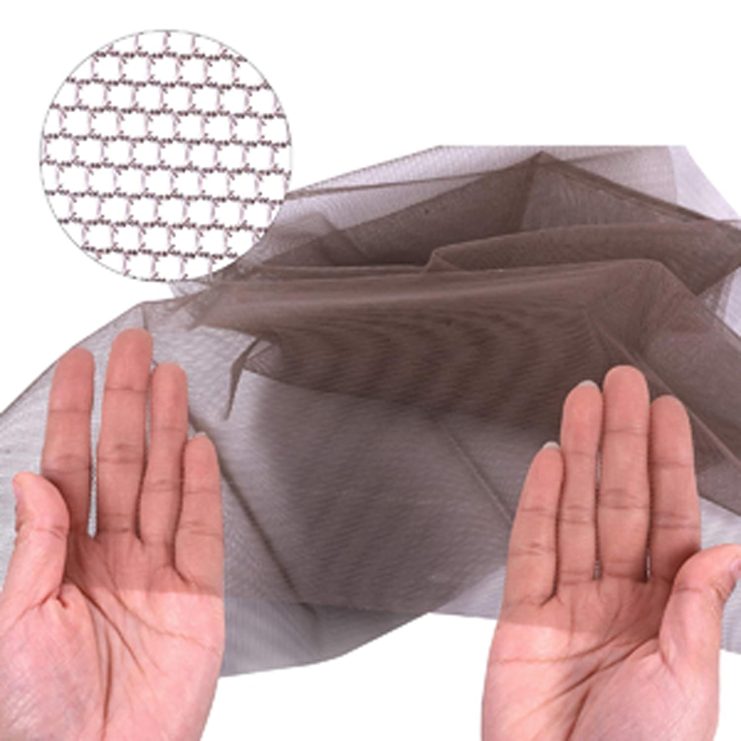 1/4 yard Swiss Lace Net for Making Lace Wig Caps or Lace Closure Foundation Caps Wig Accessories (Dark Brown)