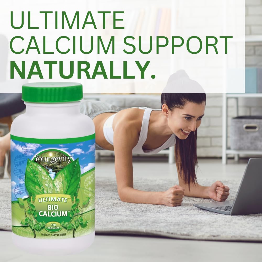 Youngevity Bio Calcium™ - Bioavailable Chelated Calcium + Magnesium, Zinc, Copper, Potassium, Boron - Absorbable Bone Support Supplement - (120 Capsules)