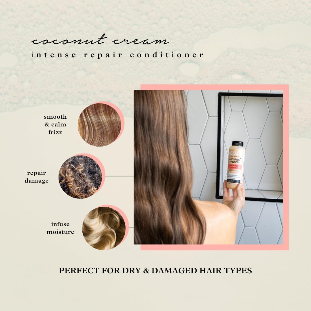 SAUCE BEAUTY Conditioner, Intense Repair Coconut Cream Conditioner (10 Fl Oz) for Dry, Damaged, Frizzy & Curly Hair, Revitalizing Coconut Oil, Banana & Honey, Paraben & Sulfate-Free