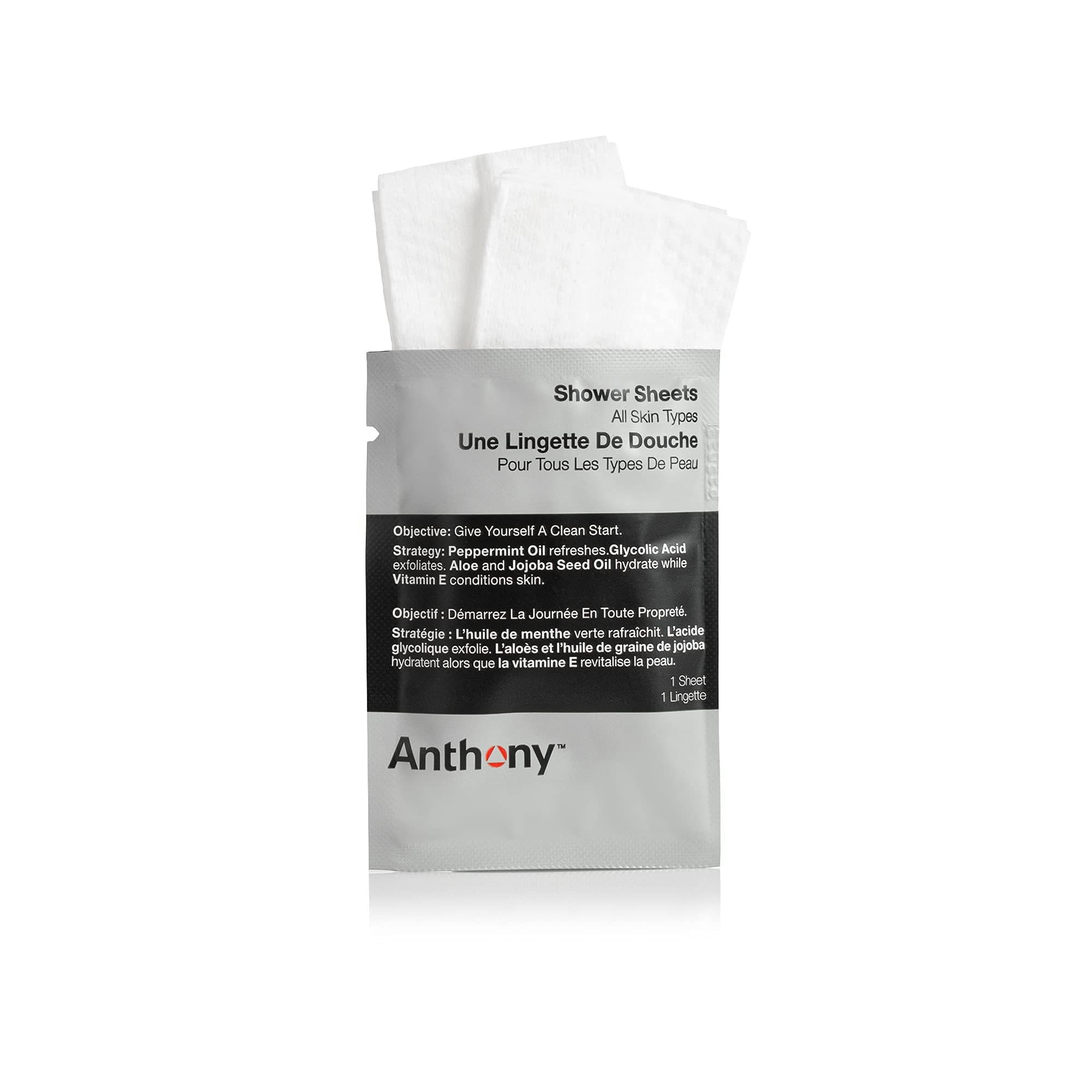 Anthony No Sweat Body Defenseand Shower Sheet Bundle – Anti-Chafing, Anti-Itch Cream-to-Powder – 3 Fl. Oz and 1 Shower Sheet, Protects Skin from Sweating