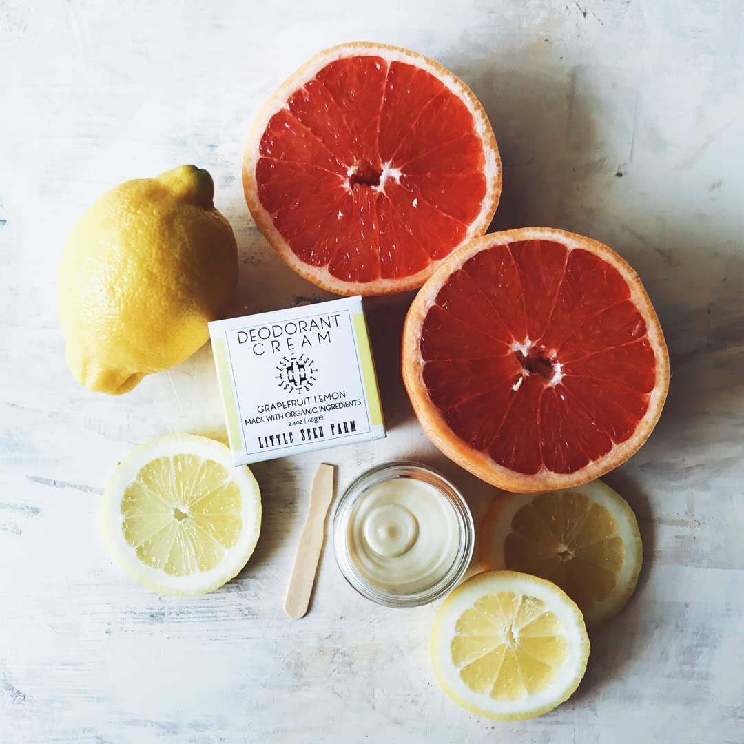 Little Seed Farm Deodorant Cream, Grapefruit Lemon, 2.4 Ounce