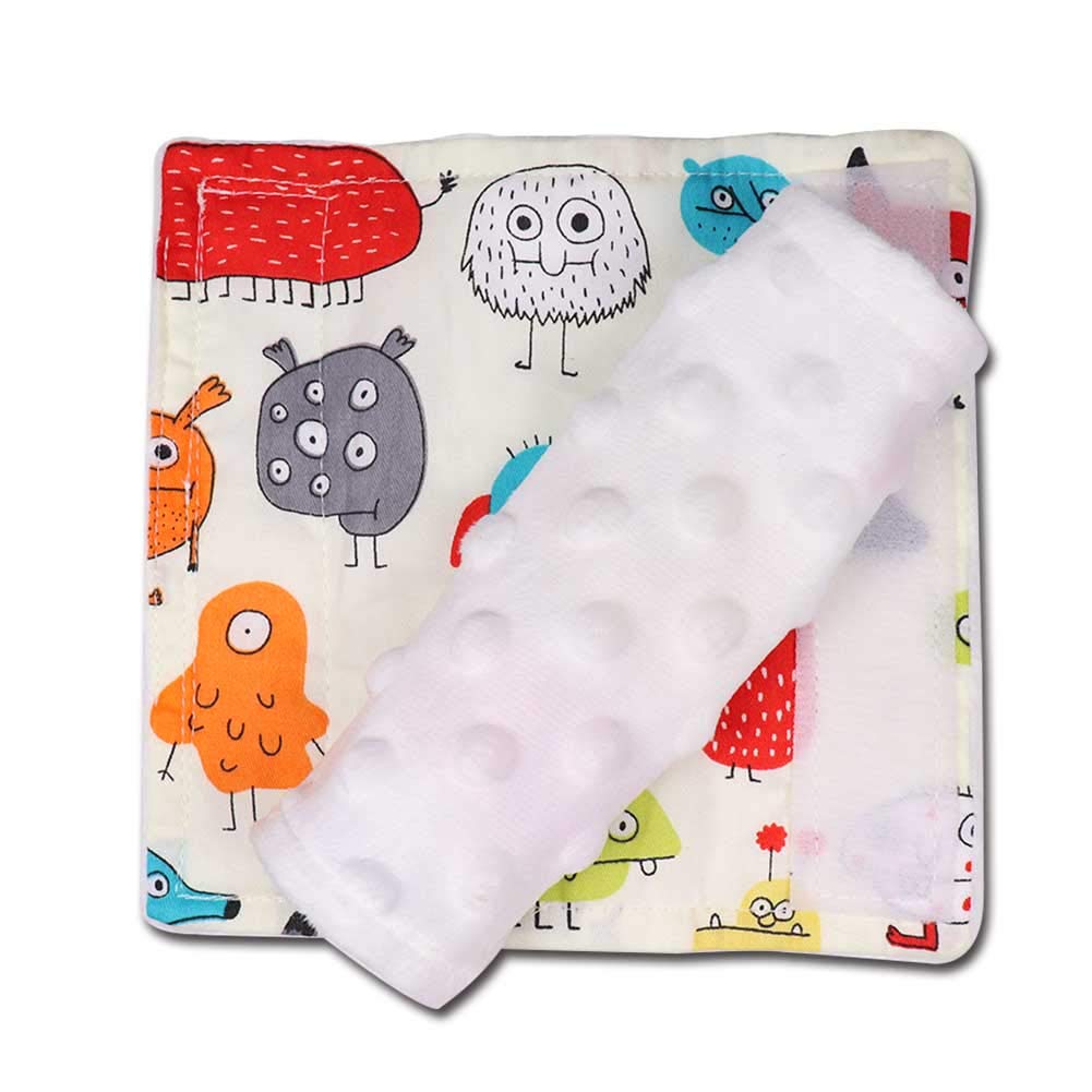 DILIMI Baby Car Seat Neck Cover, 2Pcs Spaceship Car Seat Belt Cover Pad, Shoulder Strap Protectors, Seat Belt Covers Cushion for Boy Girl (Litter Monster)