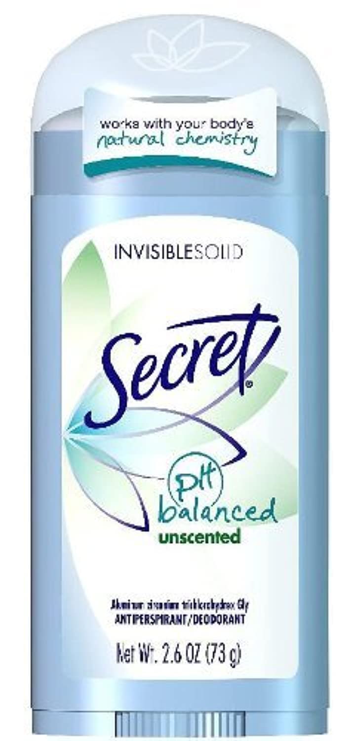 Secret Anti-Perspirant Deodorant Invisible, Solid Unscented 2.6 oz by Secret