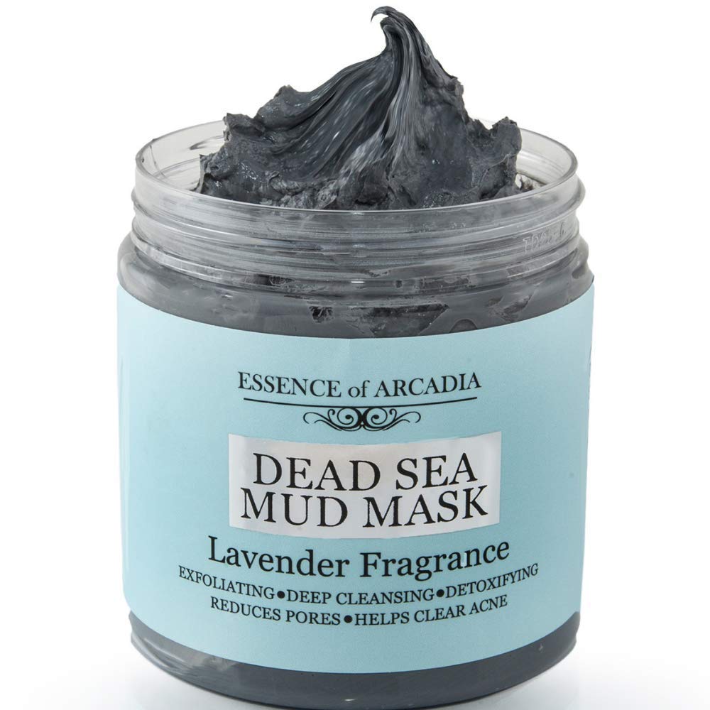 Dead Sea Mineral Mud Mask Scented With Lavender For Face And Body - 100% Natural Minerals - Minimize Pores, Remove Blackheads, Reduce Acne And Wrinkles For Men And Women, A Healthier Complexion 8.8 Oz
