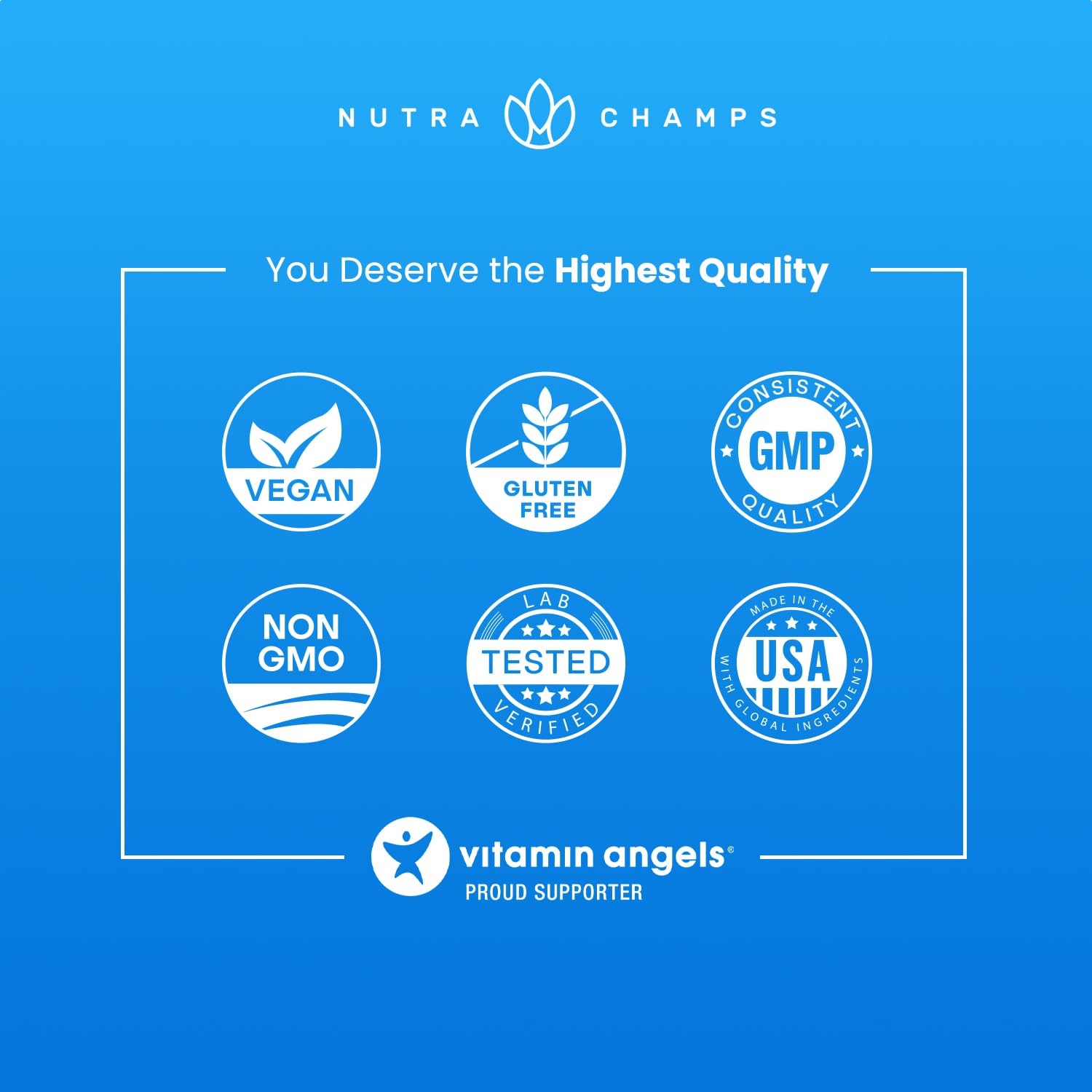 NutraChamps Magnesium Zinc & Vitamin D3 Supplement - Most Bioavailable Forms; Magnesium Glycinate, Malate, Citrate - Bone, Muscle & Heart Health, Immune Support - 120 Vegan Capsules