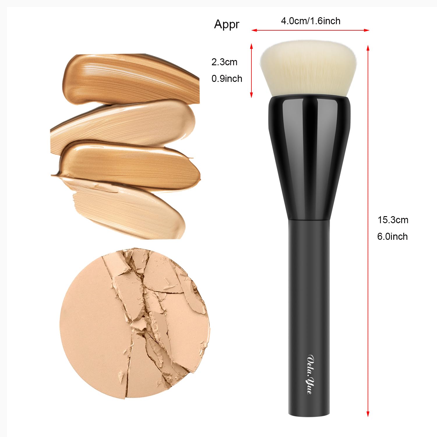 Vela.Yue Pro Foundation Brush Large Press Full Coverage Complexion Makeup Brushes Sponge Function