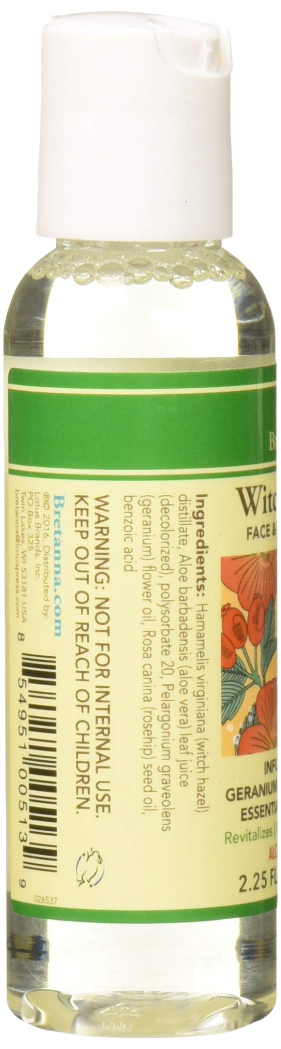 Witch Hazel, Geranium Rose Hip 2 Oz by Bretanna