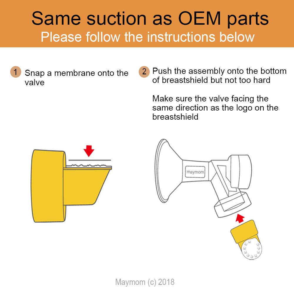 Maymom Tubing Compatible with Medela Replacement Tubing (Two Packs, 4 Tubes) 2 Valves and 2 Membranes for Medela Pump in Style Advanced Breast Pump Released After Jul 2006.Retail Pack Made by Maymom