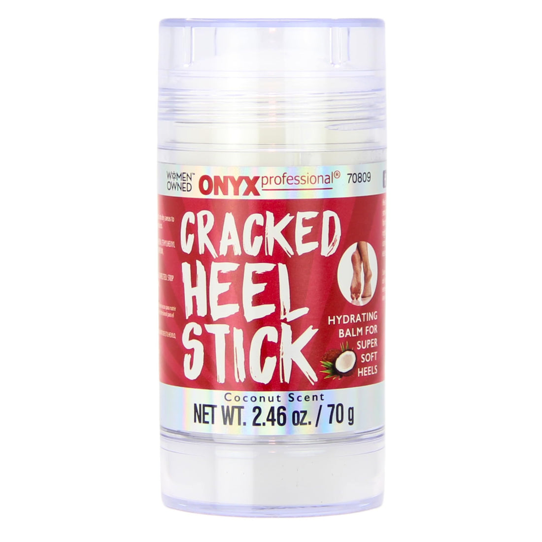 Onyx Professional Cracked Heel Repair Balm Stick for Dry Cracked Feet Treatment, Moisturizing Heel Balm Rolls On So No Mess Like Foot Cream or Foot Lotion, Rescues Cracked Feet, Coconut Scent
