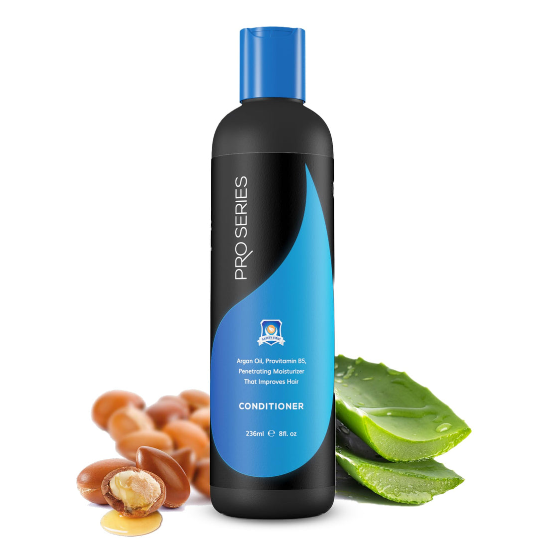 Pro Series Conditioner for Shiny, Smooth, Strong, Frizz-free & Bouncy Healthy Hair - Daily Use Hair Care Color Treatment w/Argan Oil, Aloe Vera & Cucumber for Lace Wig, Toupee & Hairpieces, 8oz