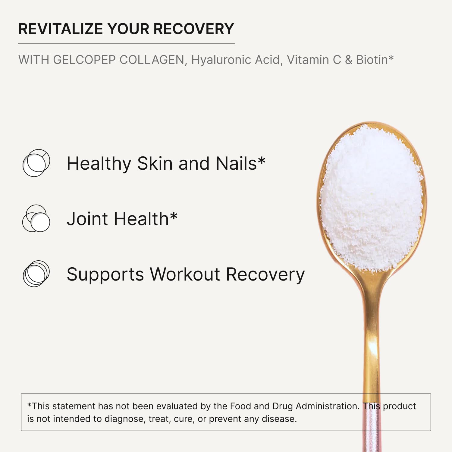 FKRO Collagen Plus w Biotin, Hyaluronic Acid & Vitamin C - Hair, Skin, Nails & Joint Support - Naturally Sourced Type I & III Hydrolyzed Collagen Powder, Unflavored - 30 Servings, 10.8oz