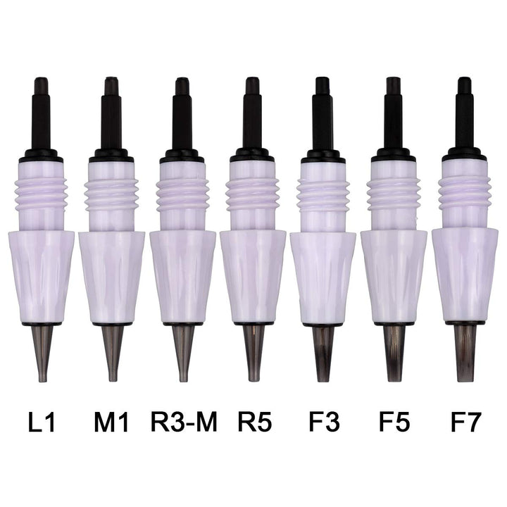 20Pcs Tattoo Needle Cartridges for Permanent Makeup Tattoo Machine Artmex V6,V8,V9,V11 models available size 1R,3R,5R,7R,3F,5F,7F Tattoo Needles (1R/L1)