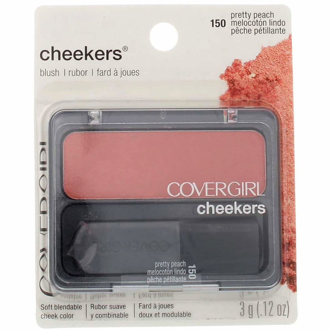 CoverGirl Cheekers Blush Pretty Peach [150] 0.12 oz (Pack of 2)