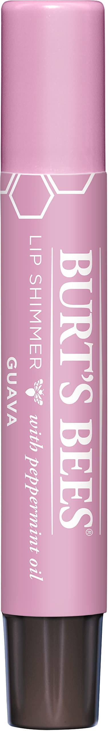 Burt's Bees 100% Natural Moisturizing Lip Shimmer, Guava, 1 Tube