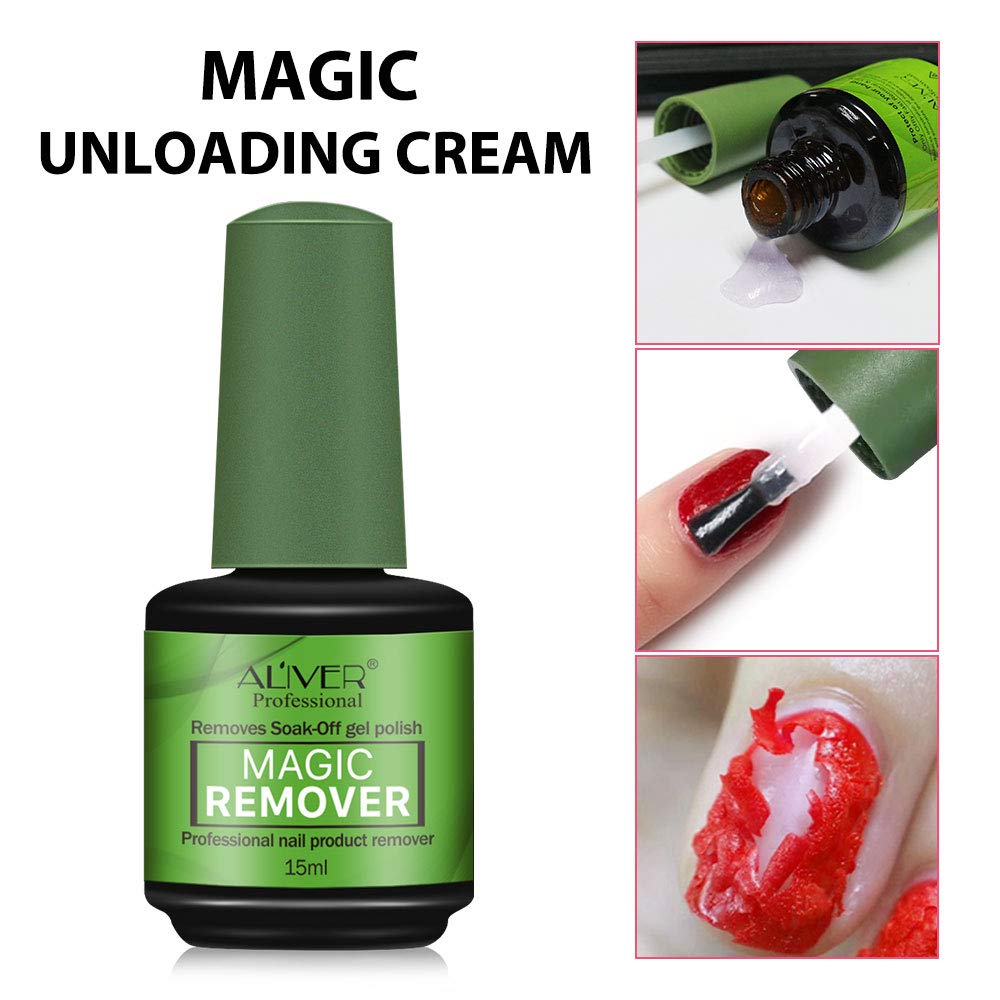 Gel Nail Polish Remover, (2PACK)Gel Remover For Nails In 2-5 Minutes - Quick & Easy, Remove Gel Polish No Need for Foil, Soaking or Wrapping 0.5fl Oz