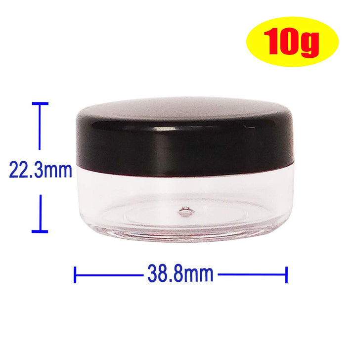 Multi-Colored: Greatforu 30Pcs 10Ml Small Sample Jars, 10G Multi-Color Empty Refillable Cosmetic Container, Plastic Round Pot Screw Cap, Tiny 10G Bottles for Makeup Eye-Shadow NAI