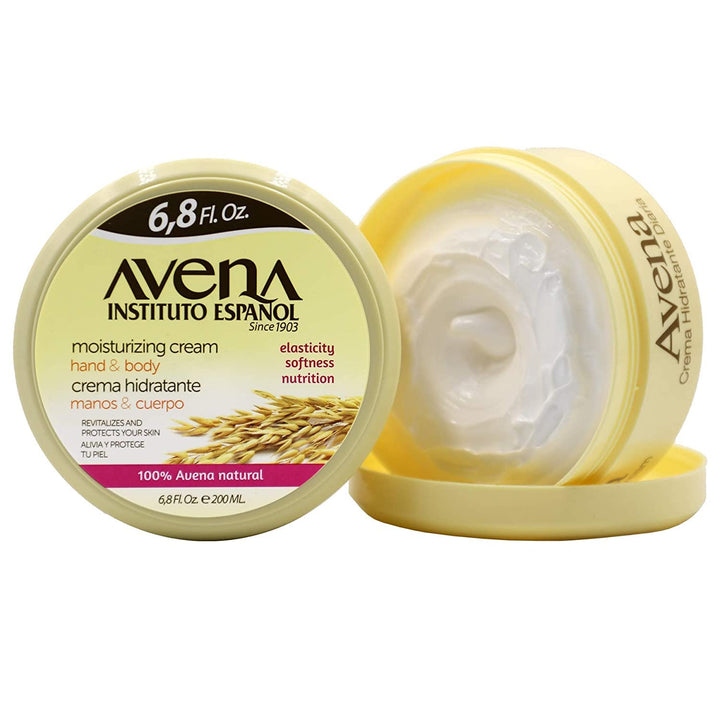 Avena Instituto Espanol, Moisturizing Cream, Helps Moisture Soften and Nourish your skin, 2-Pack Of 6.8 FL Oz, 2 Jars
