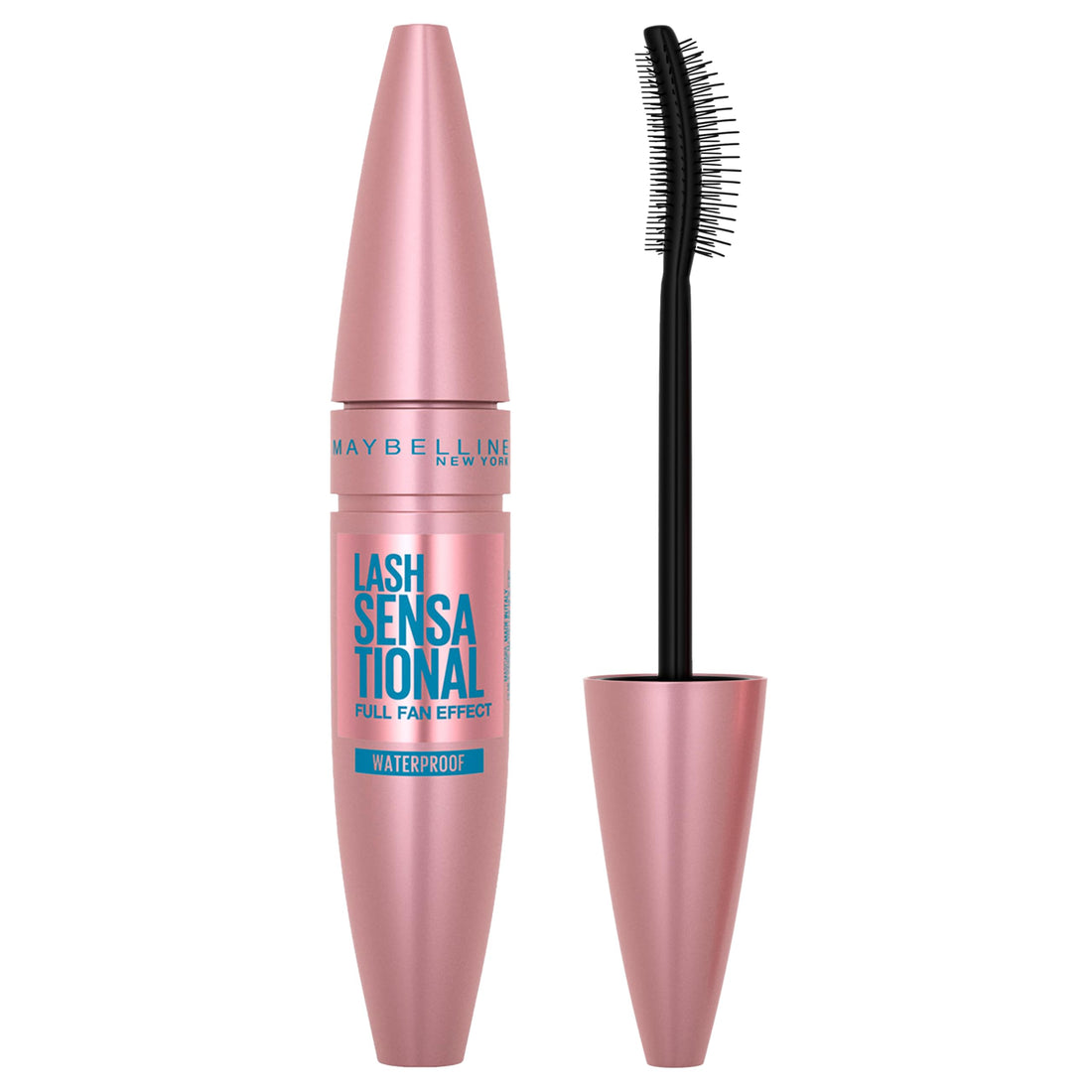 Maybelline New York Ciglia Sensazionali Mascara Volumizzante Waterproof, Effetto Ventaglio sulle Ciglia, Resistente All'Acqua, Nero