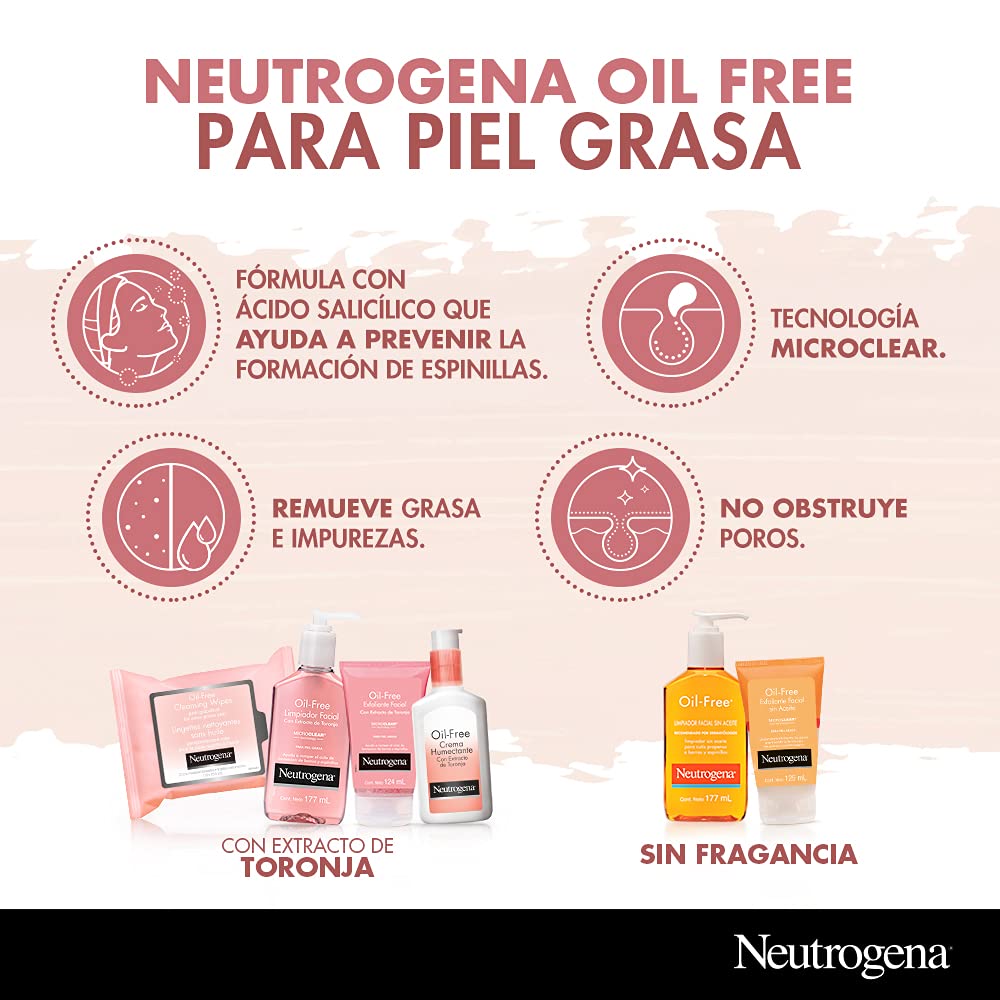 Neutrogena Oil Free Pink Grapefruit Acne Face Wash with Vitamin C, Salicylic Acid Acne Treatment Medicine, Gentle Foaming Vitamin C Facial Scrub to Treat and Prevent Breakouts, 4.2 fl. oz