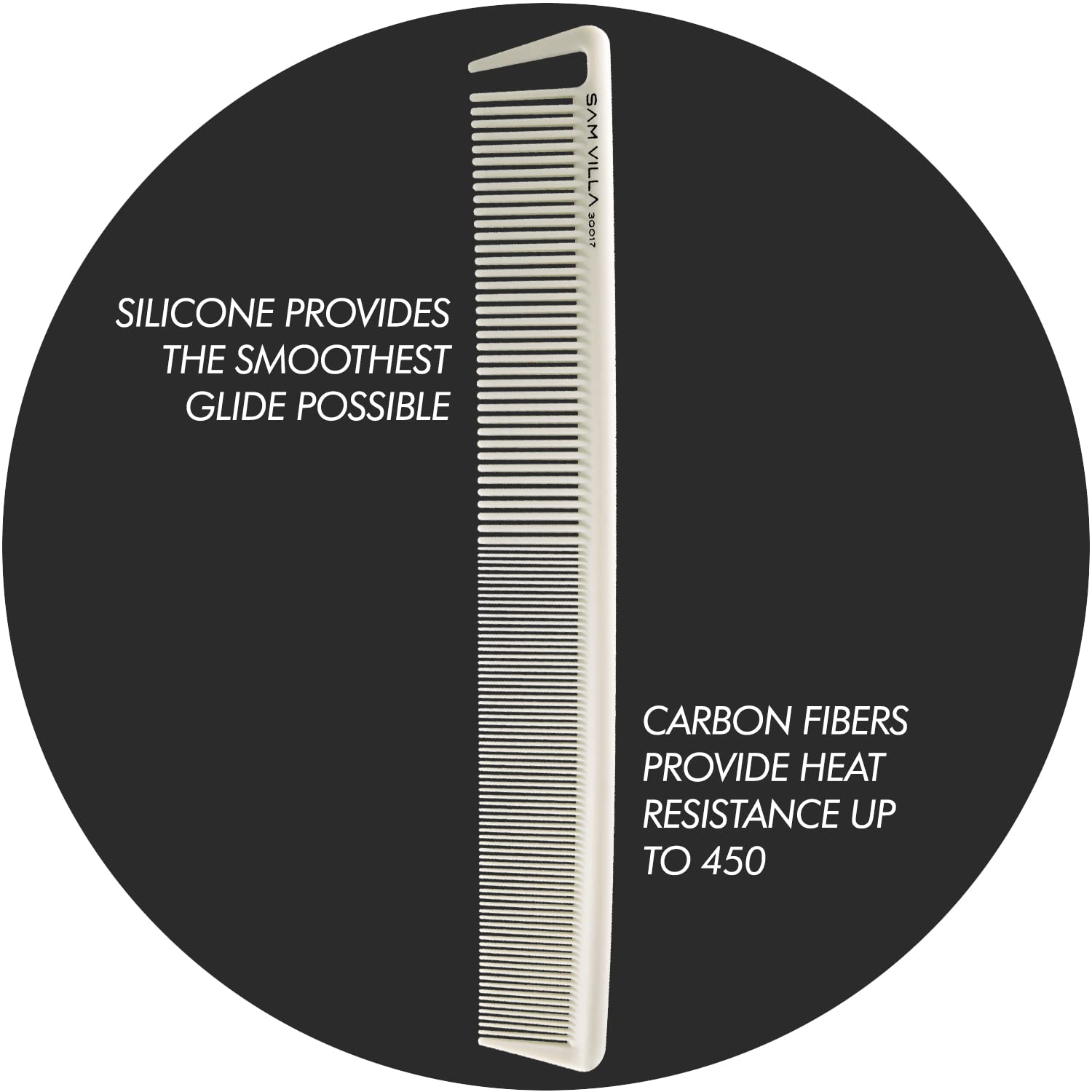 Sam Villa Signature Series Professional Long Cutting & Hair Parting Comb