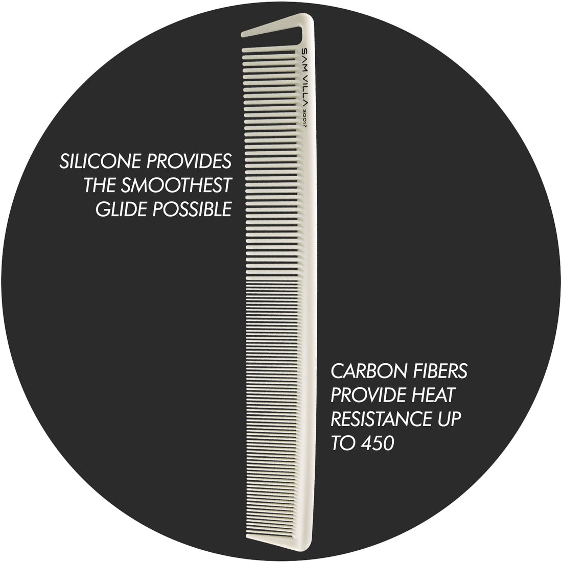 Sam Villa Signature Series Professional Long Cutting & Hair Parting Comb