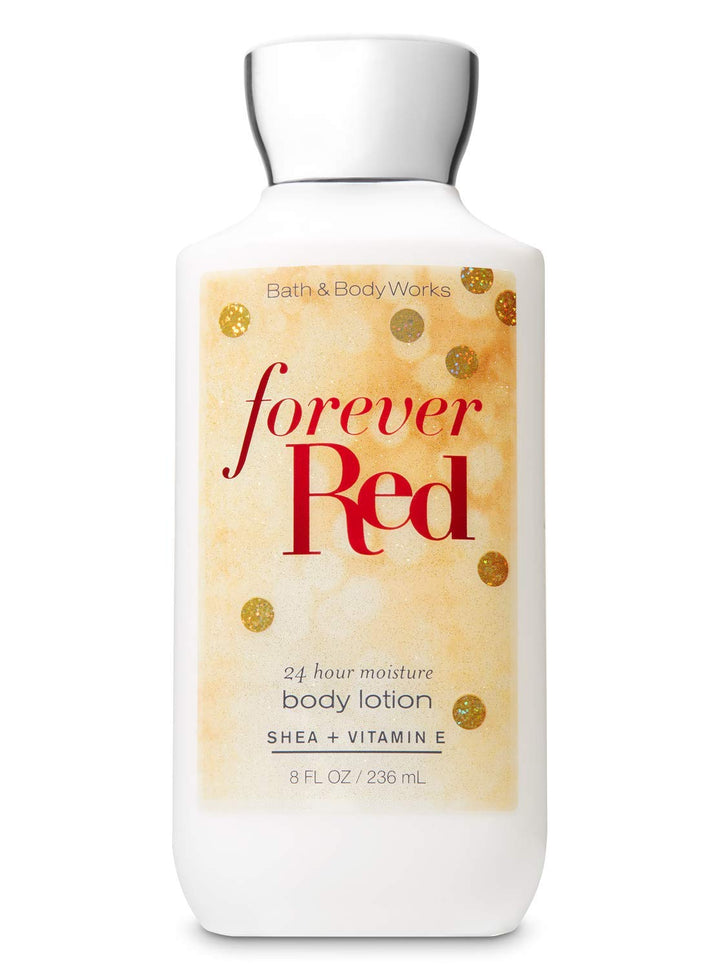 Bath and Body Works FOREVER RED Super Smooth Body Lotion 8 Fluid Ounce (2018 Limited Edition)