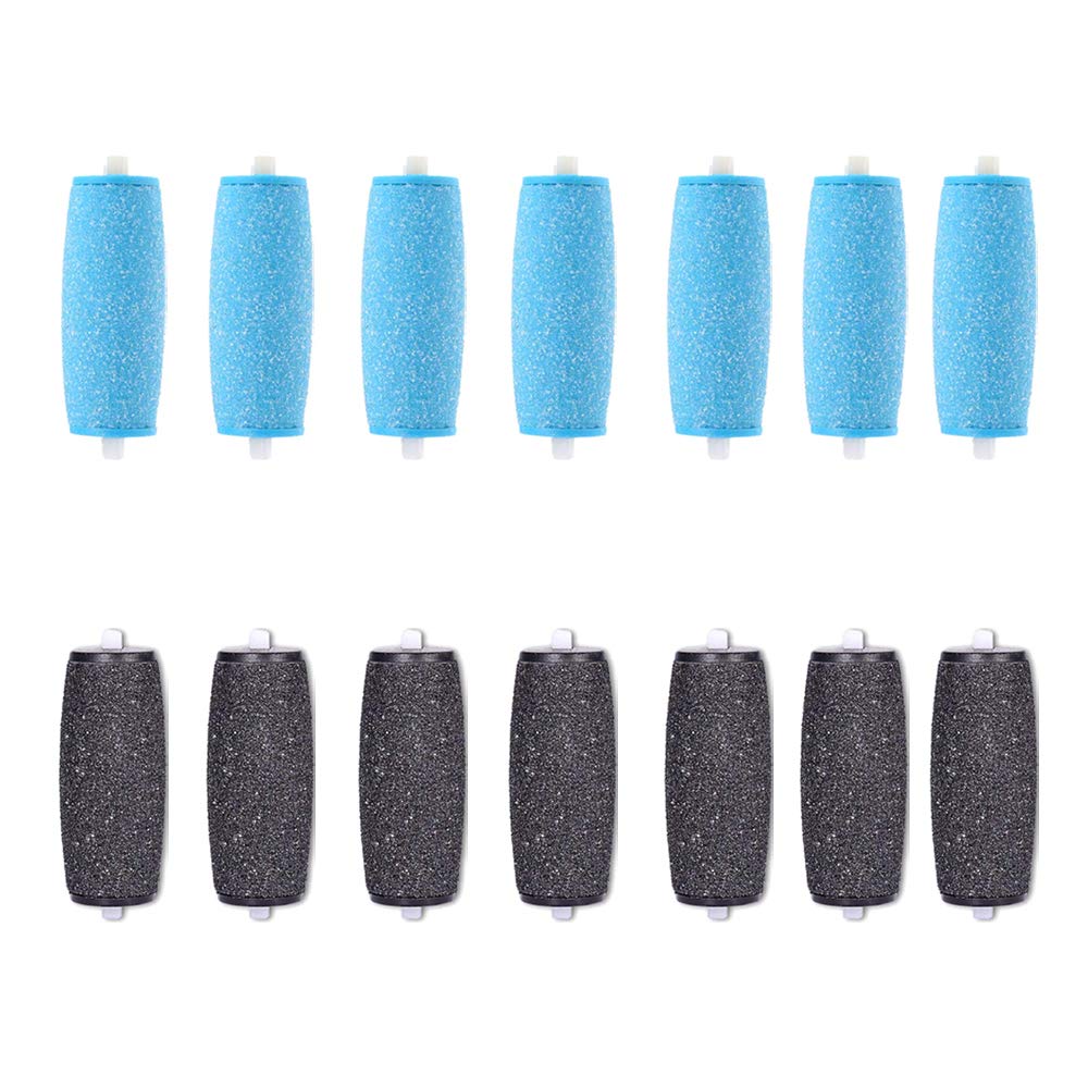 7 Extra Coarse & 7 Regular Coarse Replacement Roller Refill Heads Compatible With Pedi Pefect Electronic Foot File