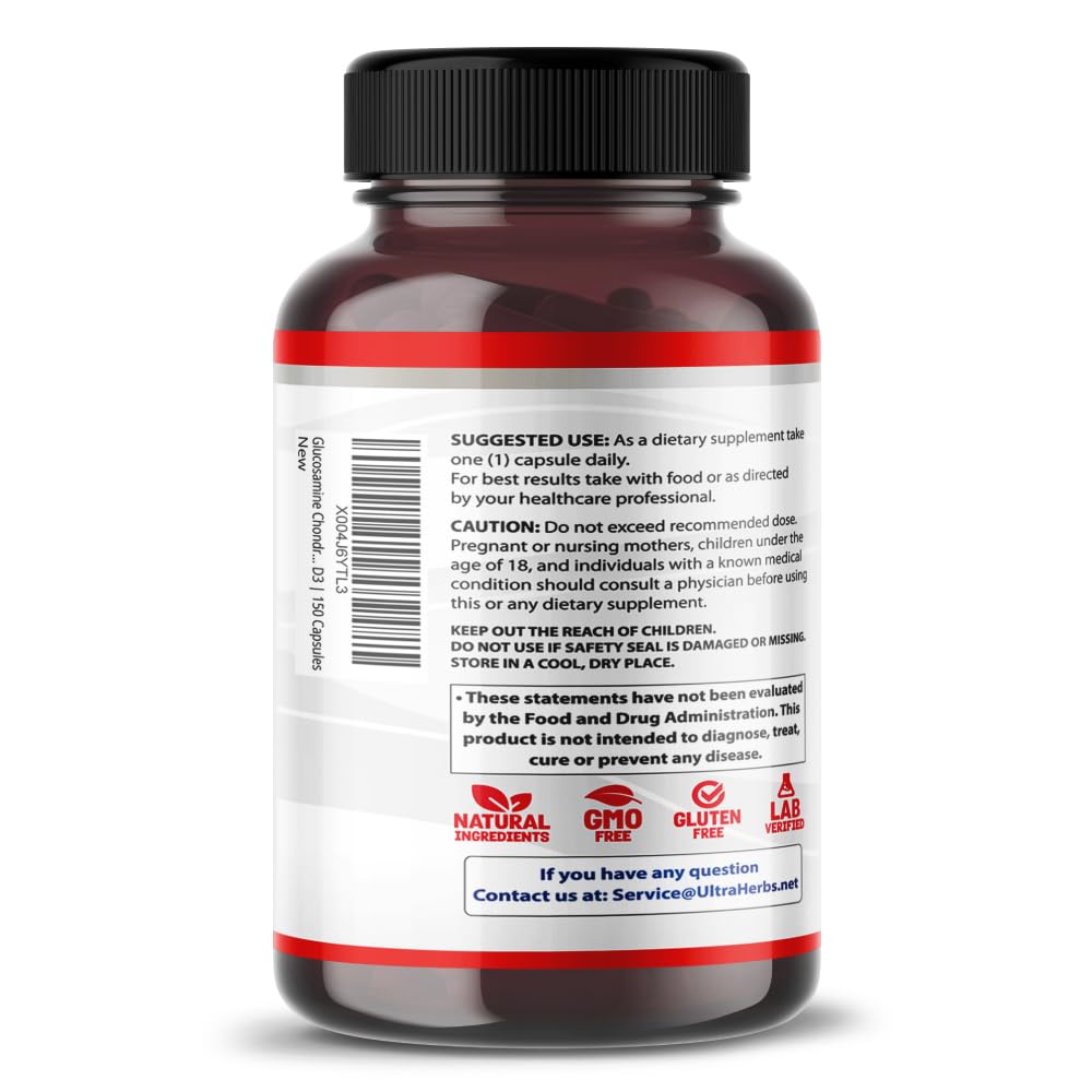 Glucosamine Chondroitin MSM - Joint Mobility Support Supplement Enhanced with Collagen, Hyaluronic Acid, Vitamin D3 | 150 Capsules
