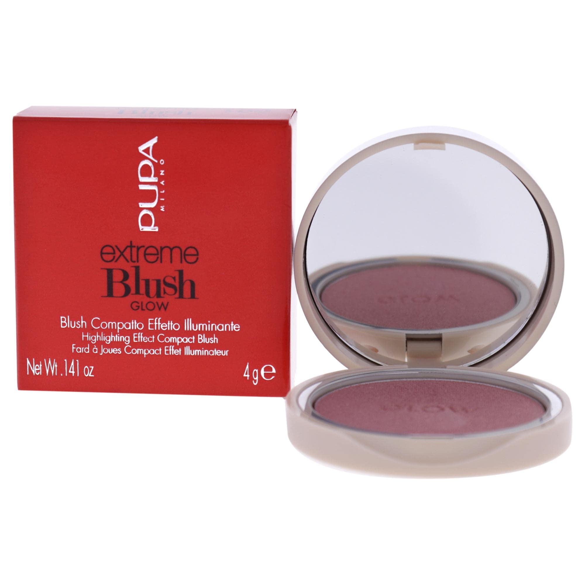 PUPA Milano Extreme Blush Glow - 100 Exotic Rose For Women 0.141 oz Blush, I0111859