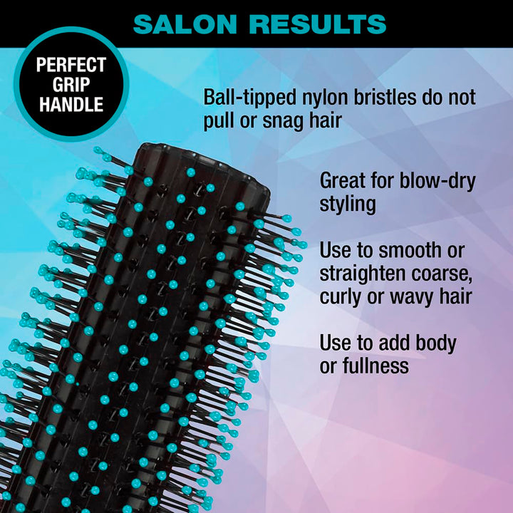 Conair Salon Results Round Brush - Nylon Bristle Hairbrush for Blowout Styling