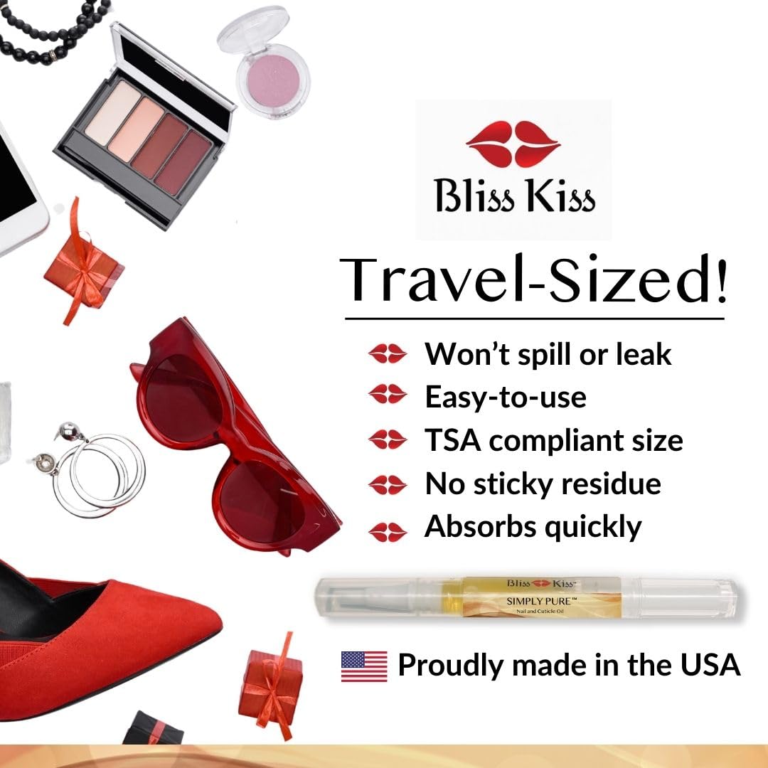 NEW Bliss Kiss Simply Pure Cuticle & Nail Oil Starter Kit - Vanilla